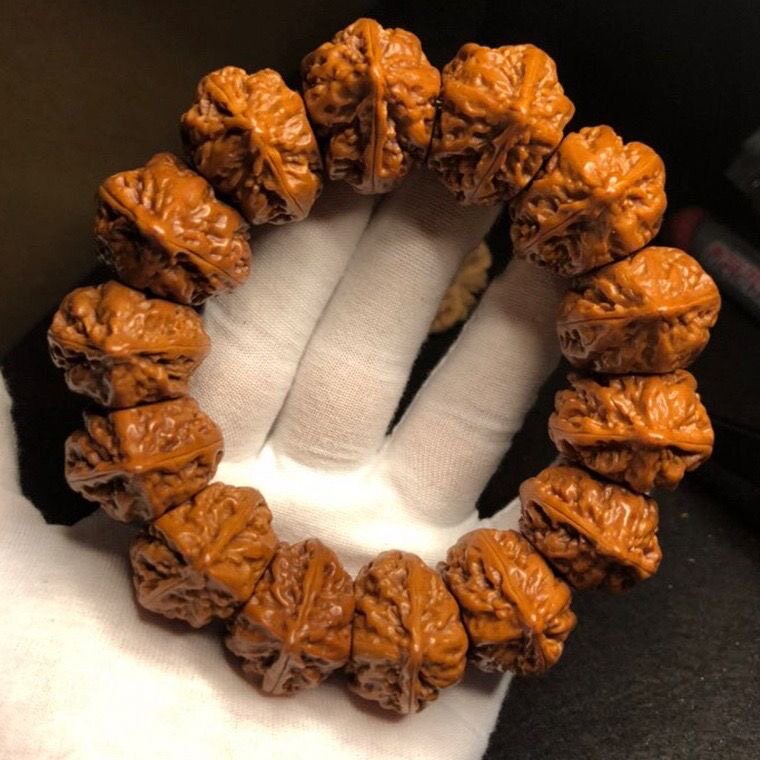 文玩桃核东北核大小扇面切片脑纹矮桩桶珠桃胡手串果宽脐念珠佛珠