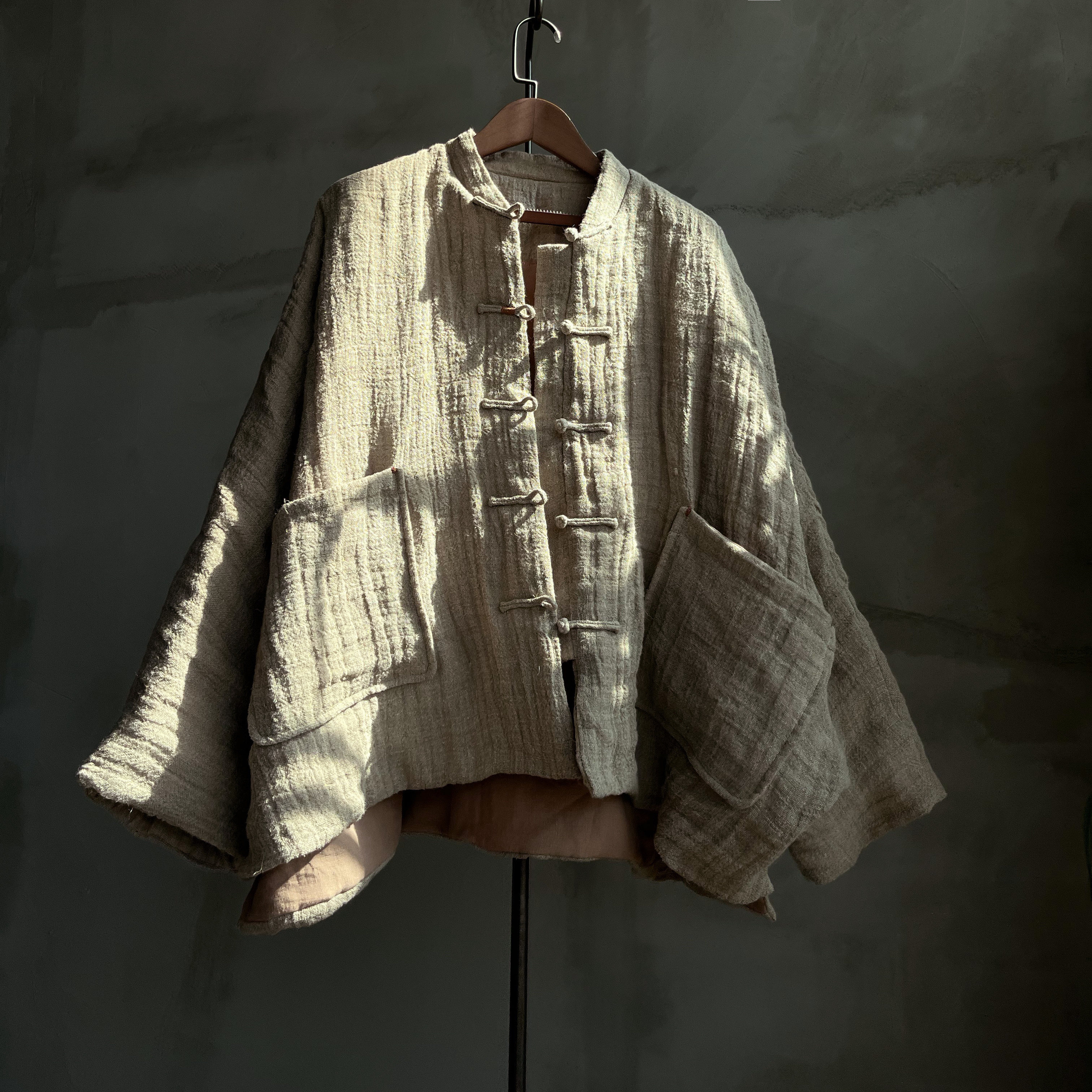 盘扣棉袄棉外套原创短款