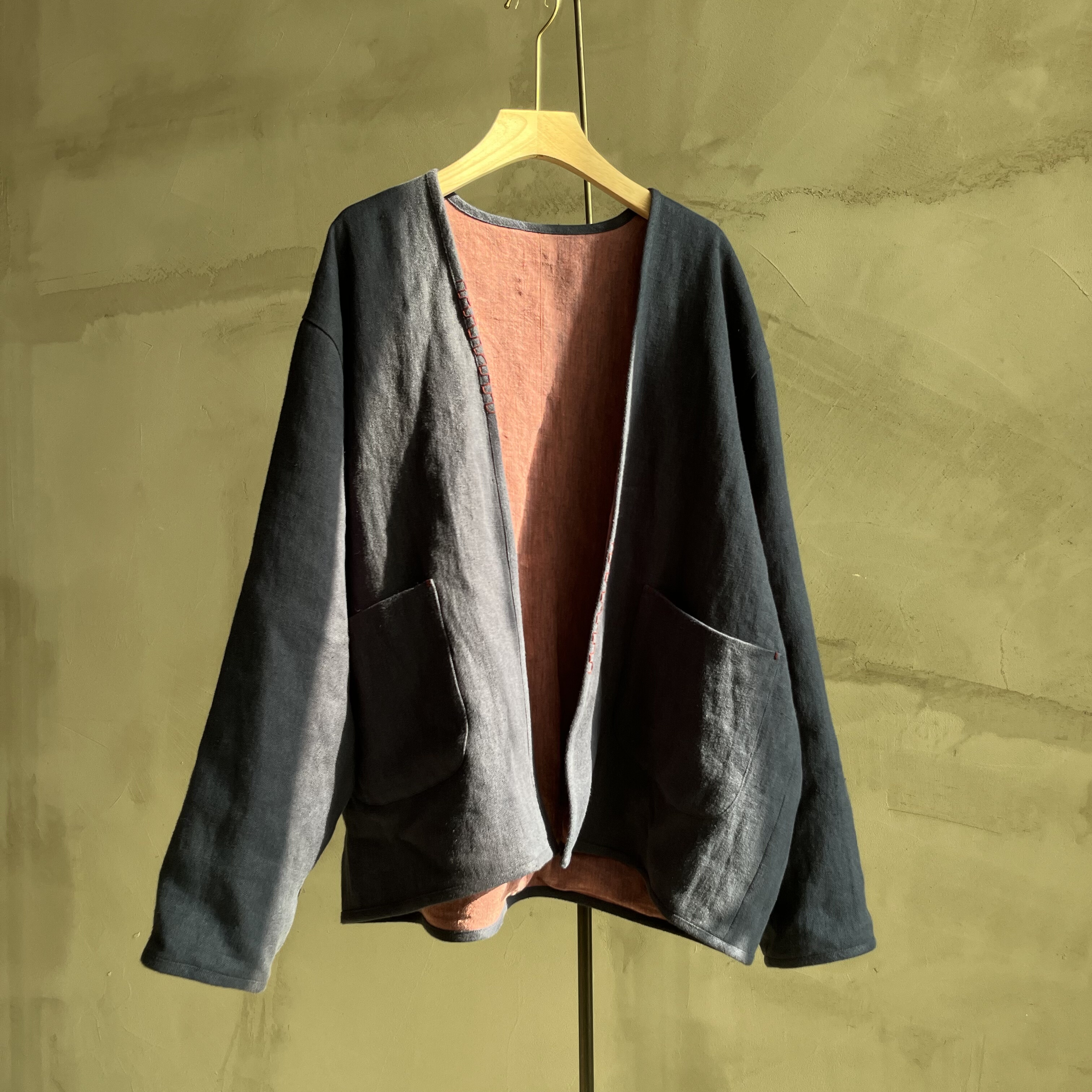 沉香布衣草堂自制双层开衫汉麻2025秋短衣外套里衬随机C25a19195