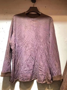 沉香布衣草堂衣路走来做旧棉25851长袖休闲T恤（不参与会员折扣）