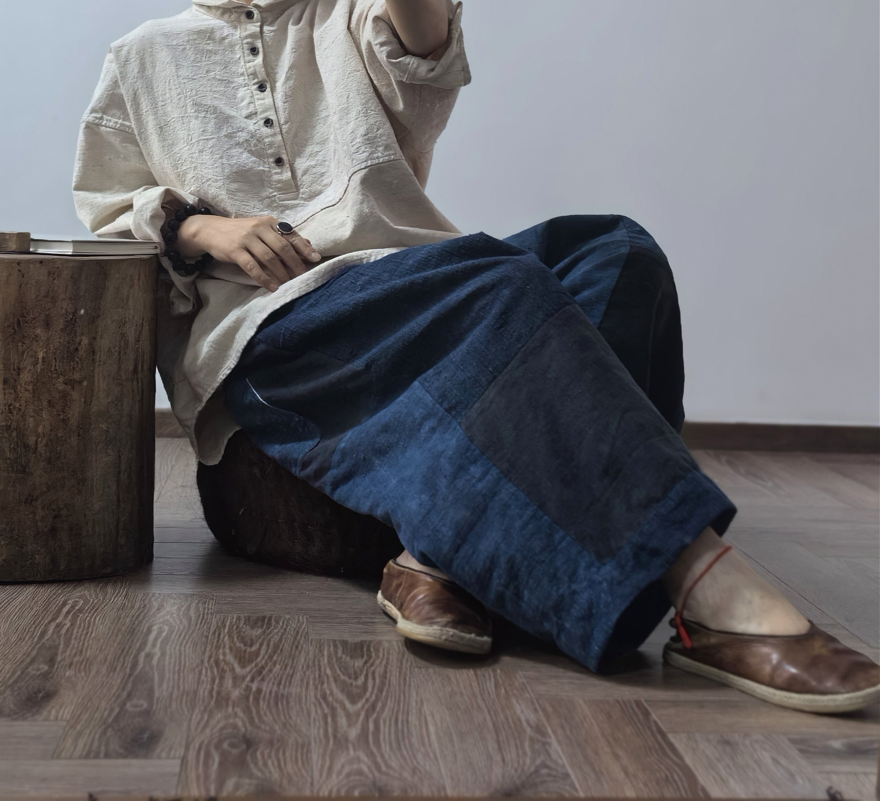 沉香布衣草堂长裤 休闲裤老布蓝染 自制 双层 补丁破洞复古随拼,女装/女士精品,牛仔裤,淘宝优惠券,粉丝福利购,淘宝优惠卷