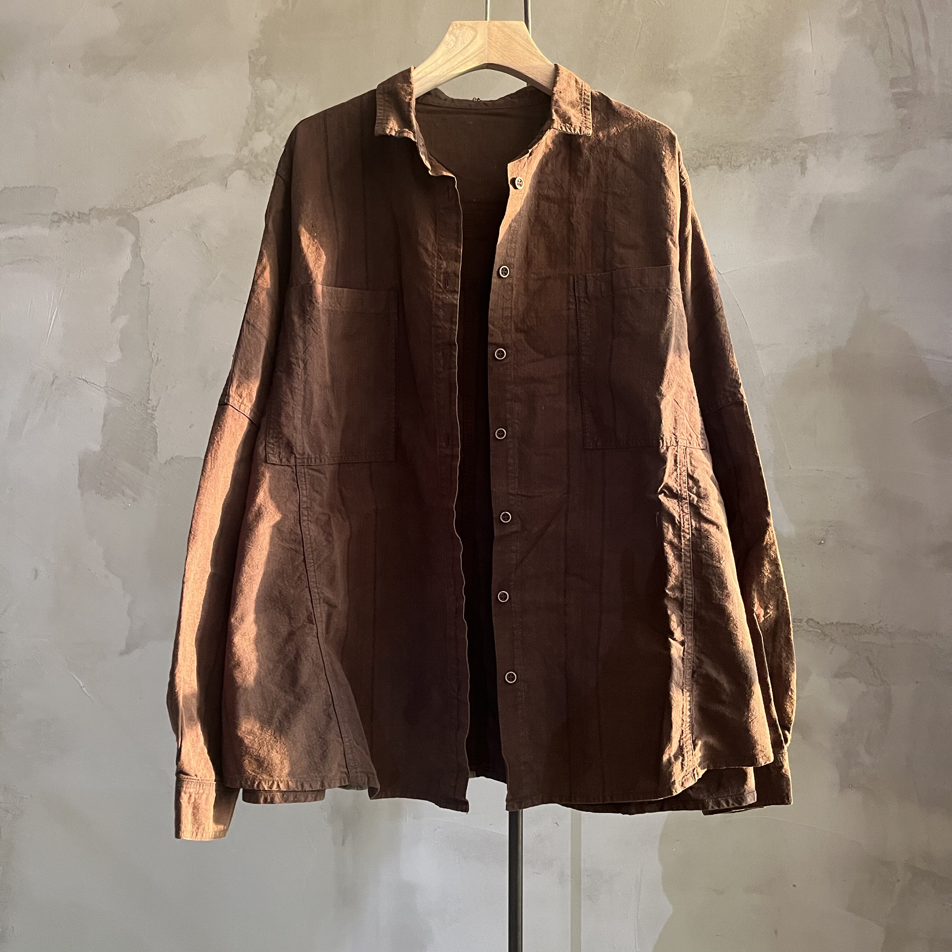 沉香布衣草堂老布衬衫古古麦开衫外套短衣面料格子随拼