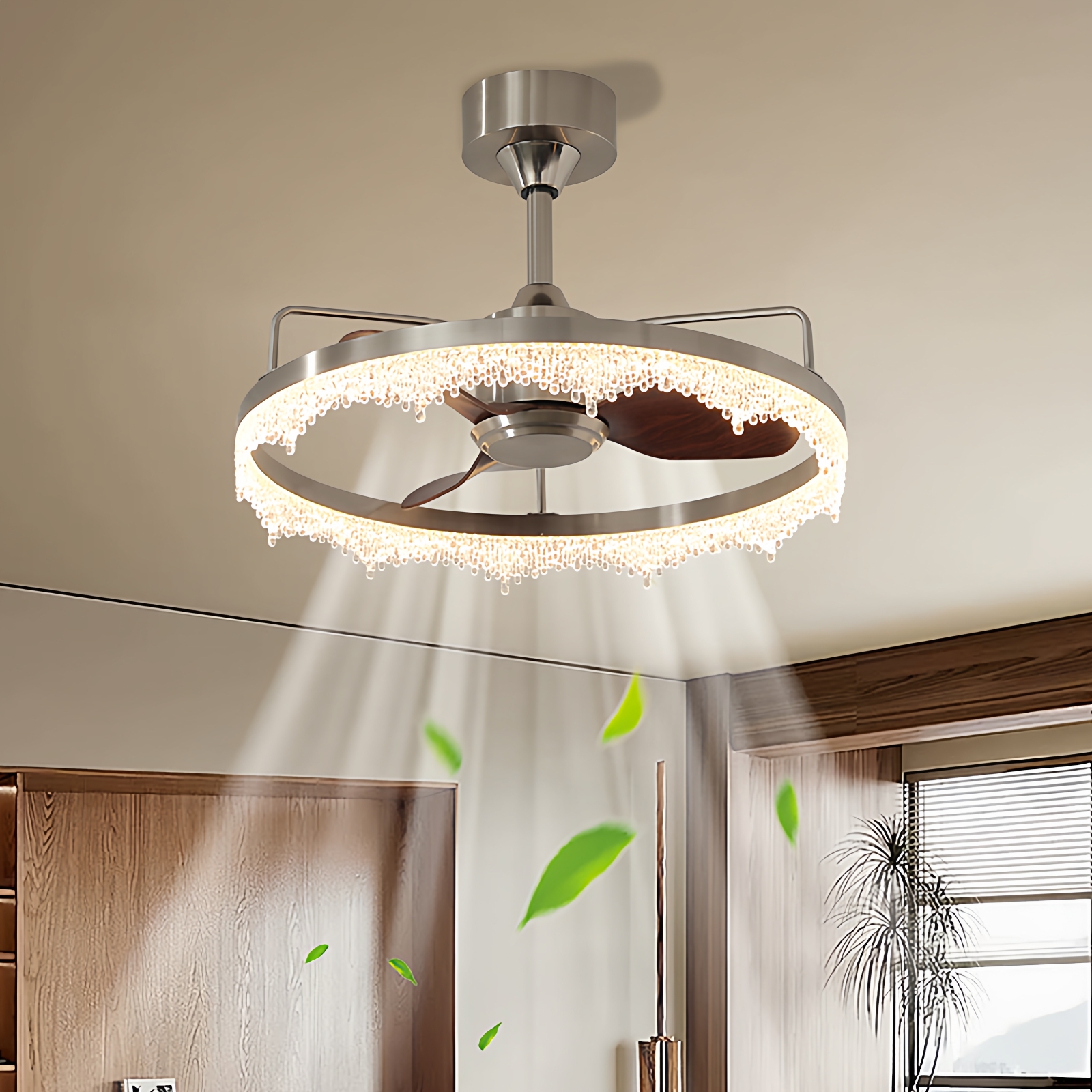 现代简约风扇灯客厅卧室吊扇灯