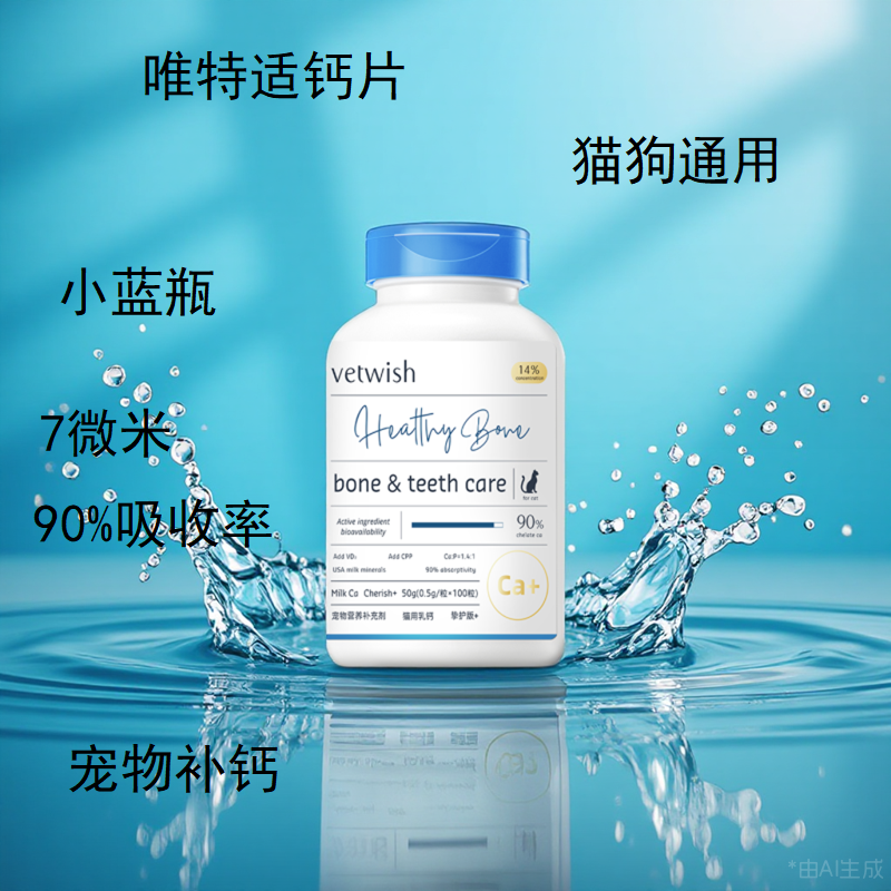 vetwish唯特适小蓝钙狗软液体钙趴蹄怀孕产后猫老年幼犬受伤腿软,宠物/宠物食品及用品,狗氨基酸/维生素/钙铁锌,淘宝优惠券,粉丝福利购,淘宝优惠卷