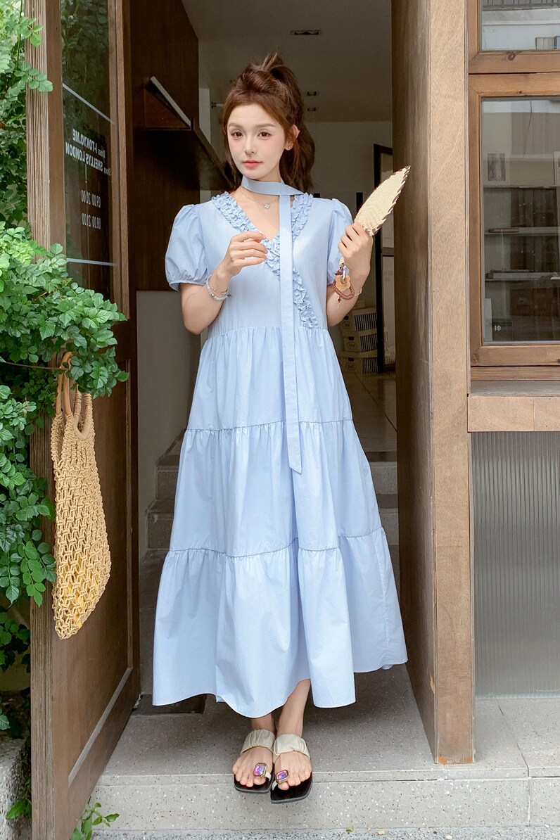 连衣裙女夏季新款气质设计感高级通勤宽松纯棉182-8639-P125K188,女装连衣裙,帛香坊