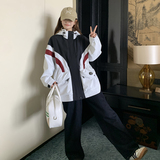 白色拼接设计感甜酷冲锋衣外套女2025秋季新款182-8577-P185-K268，女装短外套，帛香坊