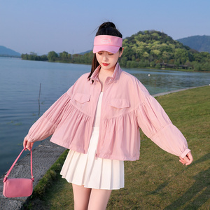 防晒衣女夏季2025年新款薄款长袖百搭时尚短款宽松防晒开衫外套，女装防晒衣，帛香坊