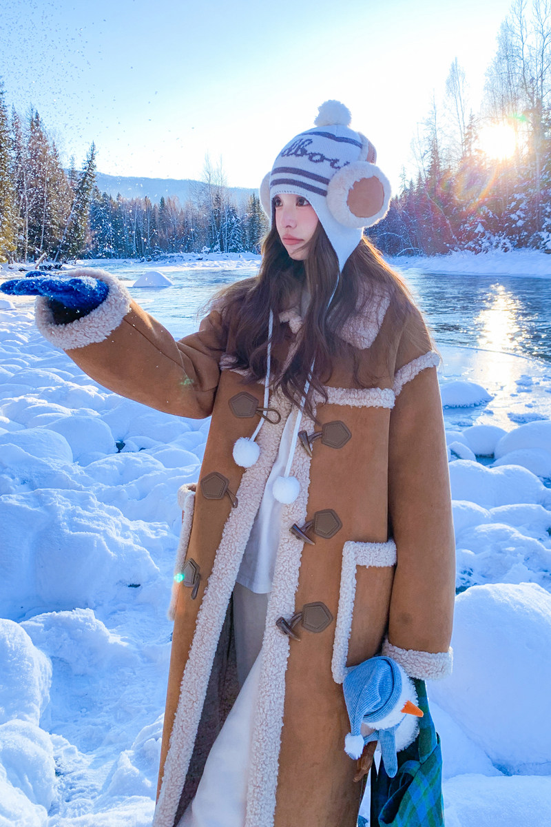 高转化25冬装现货火焰复合保暖皮毛一体女182-8592P265K399,女装皮草,帛香坊