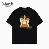 官方授权 印花图案 2026宽松型T恤男女短袖 Mardi Mountain韩国正品