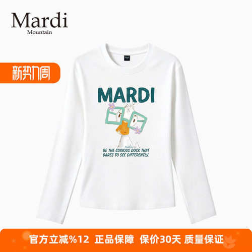 MardiMountain修身圆领长袖T恤
