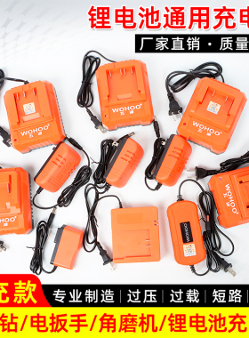 锂电池通用充电器12V16.8VF21V18V36V48V42V5V电钻角磨机扳手快充