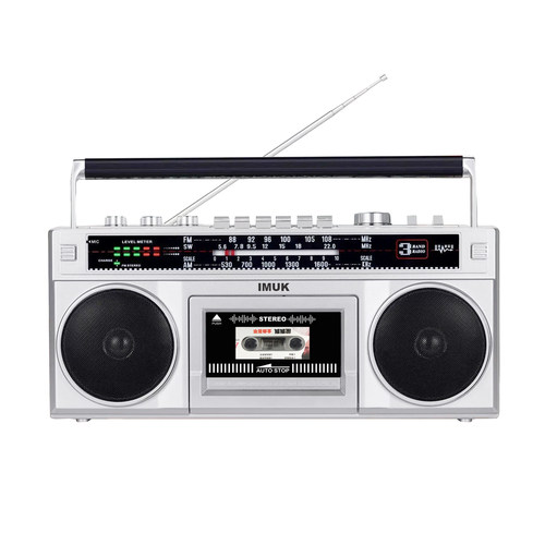 IMUK 全新80年代老式录音机磁带机U盘TF插卡蓝牙音箱FM收音机充电