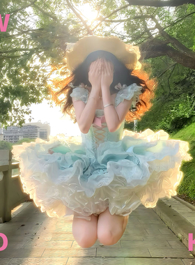 【WIOK】南瓜裤Lolita裙撑超暴力30厘米四层软纱鸭屁股飞天裙撑