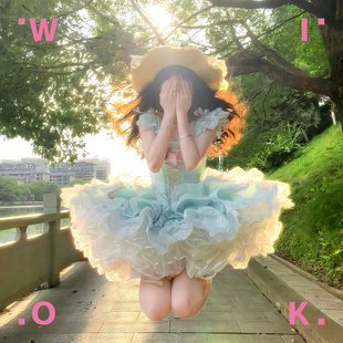 Lolita裙撑超暴力30厘米四层软纱鸭屁股飞天裙撑 南瓜裤 WIOK