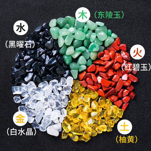 鱼缸装饰摆件五行摆件金木水火土