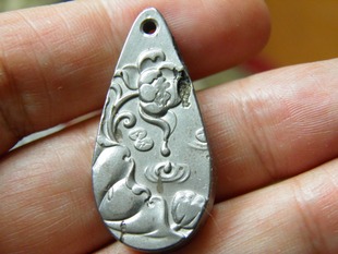 瑞典M铁俄罗斯D铁出水芙蓉花开富贵铁陨石坠子 陨铁天铁挂件吊牌