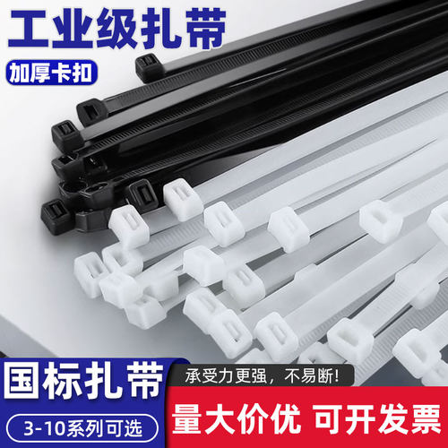 国标自锁尼龙扎带4X200捆扎带