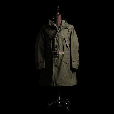GIZEMO军事风M47长款风衣