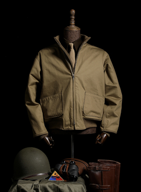 GIZEMO 二战经典卡其色1代坦克夹克 狂怒TANKER JACKET  羊毛内里