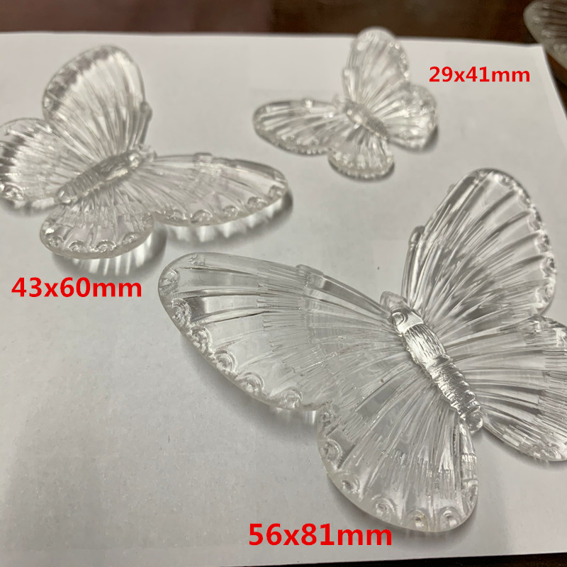 亚克力水晶透明蝴蝶DIY装饰手工