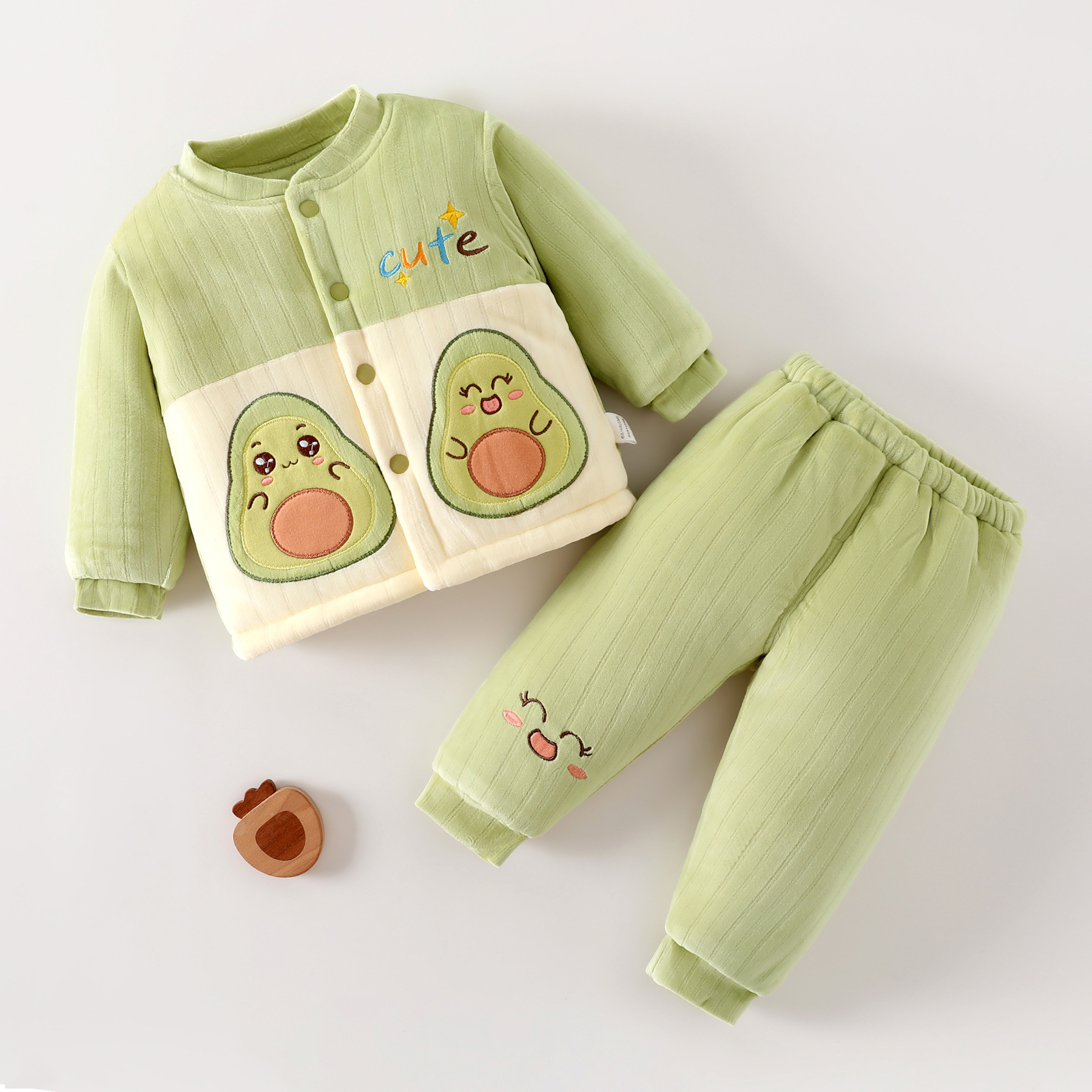 婴儿加厚棉服套装冬季棉衣宝宝