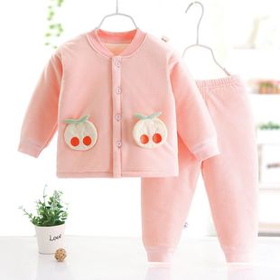 宝宝保暖衣套装 棉婴儿衣服秋冬加厚男童女 三层夹棉儿童秋衣秋裤