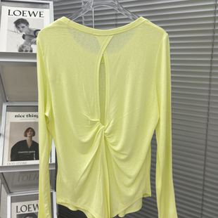 T恤 运动上衣跑步训练健身服普拉提长袖 美背薄款 瑜伽服女秋冬新款