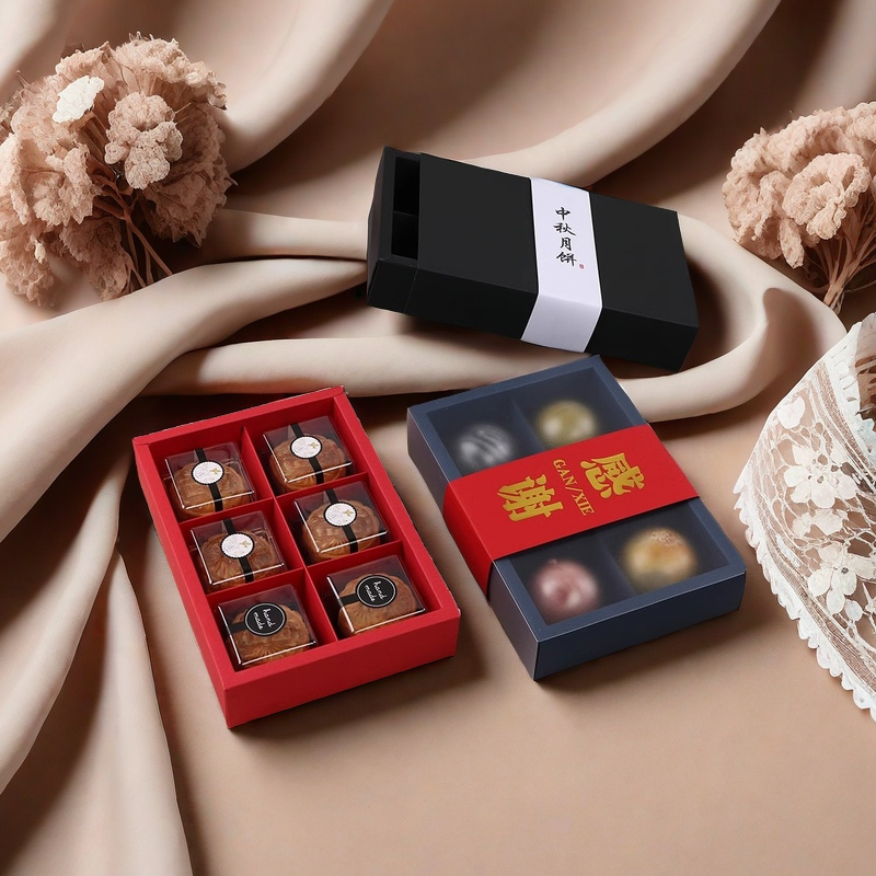 新款高档牛皮纸八连包装盒