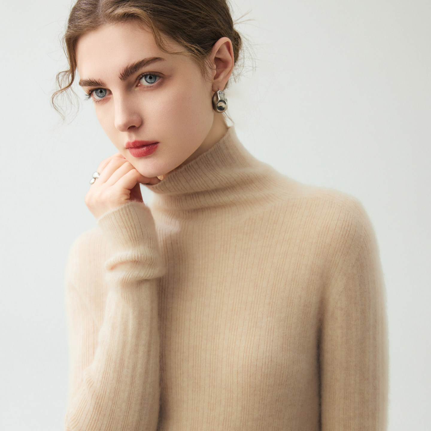 一线成衣系列软糯山羊绒针织衫女高领抽条修身显瘦打底衫气质百搭,女装/女士精品,羊绒衫,淘宝优惠券,粉丝福利购,淘宝优惠卷