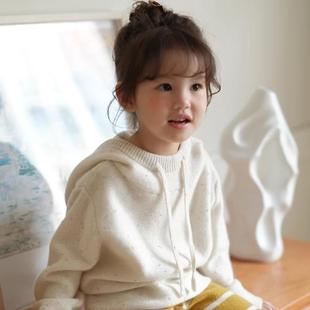 羊范秋冬新款儿童山羊绒衫七针金豆帽衫男女童加厚软糯保暖针织衫