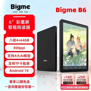 Bigme6寸八核彩色墨水屏电子书阅读器300ppi高清墨水屏显示阅览器