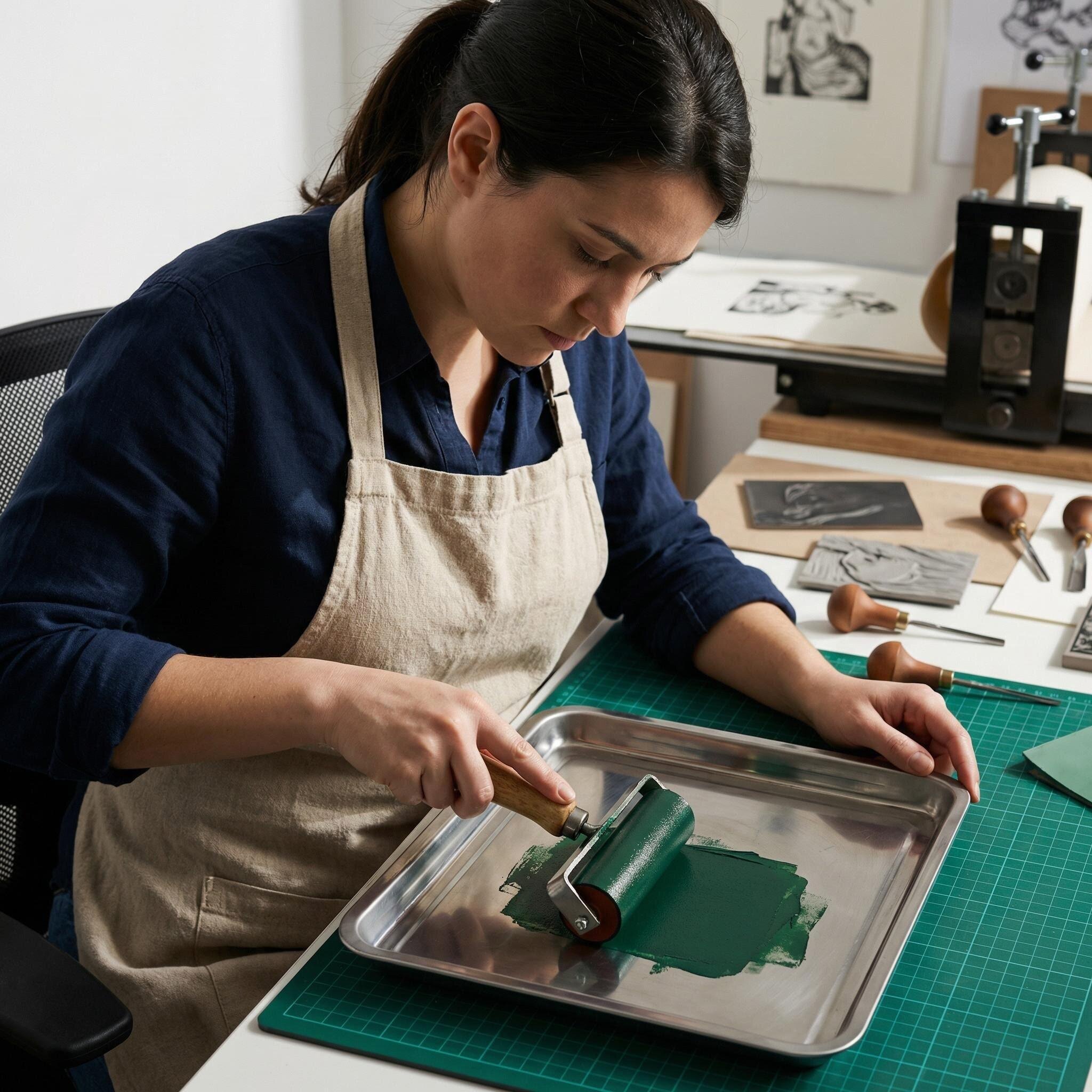 不锈钢版画专用调色盘版画打墨板不锈钢专业版画滚盘滚筒专用滚盘