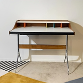 尼尔森摇摆腿书桌swag leg desk中世纪现代复古办公桌电脑化妆桌