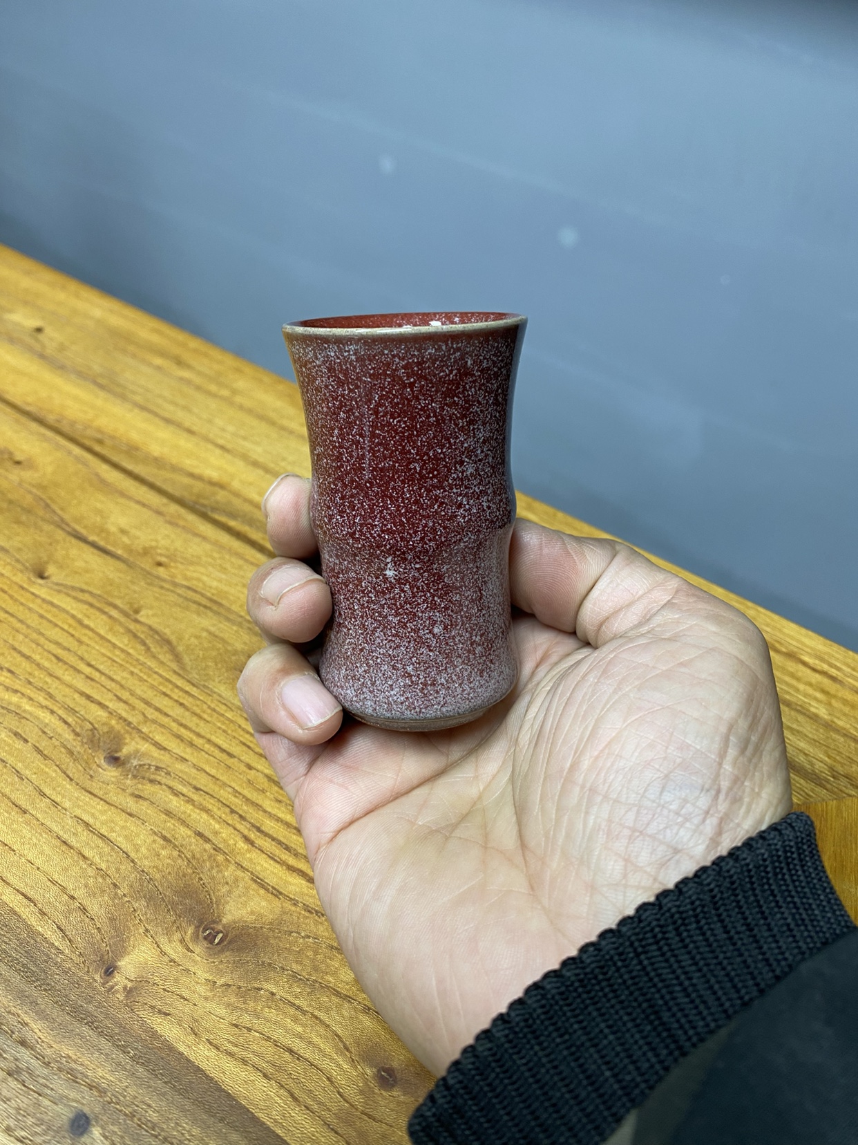 禹州神垕钧瓷窑变釉竹节杯闻香杯主人杯品茗杯茶杯茶具茶道茶器具