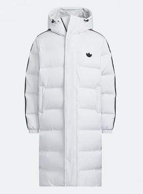 adidas/阿迪达斯三叶草新款男子羽绒服长款鸭绒外套保暖 JJ4968