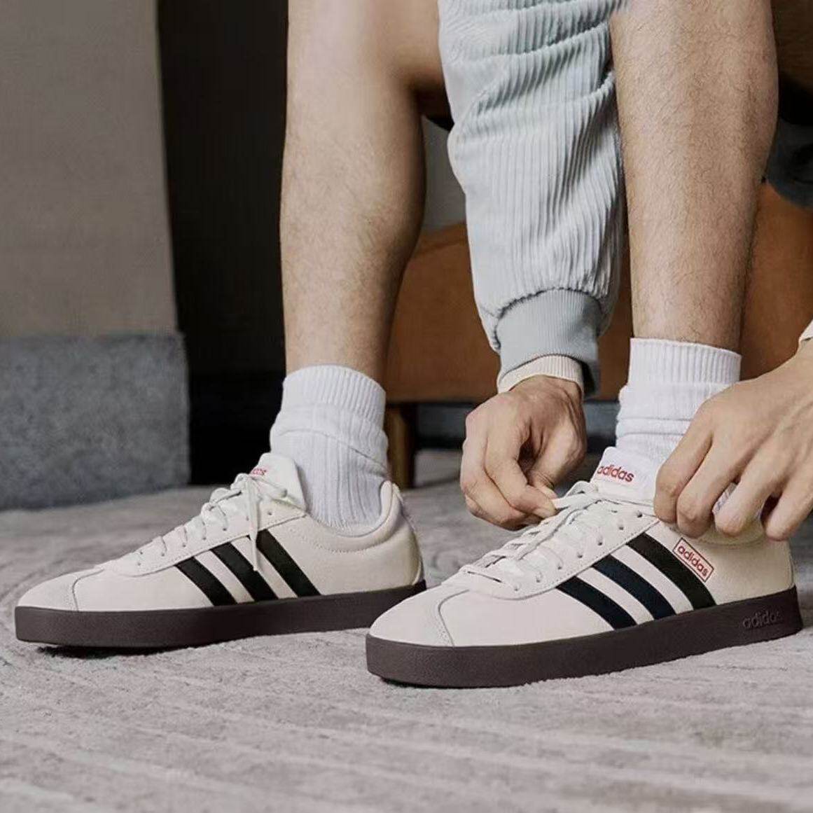 adidas 阿迪达斯VL COURT2.0 T头鞋复古德训鞋低帮休闲板鞋JS3003