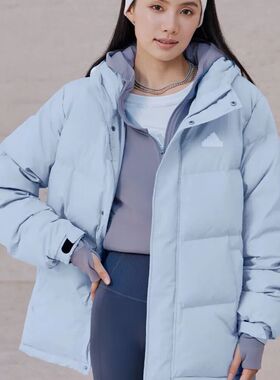 Adidas阿迪达斯V DOWN JKT UG男女同款保暖运动连帽羽绒服 KQ5538