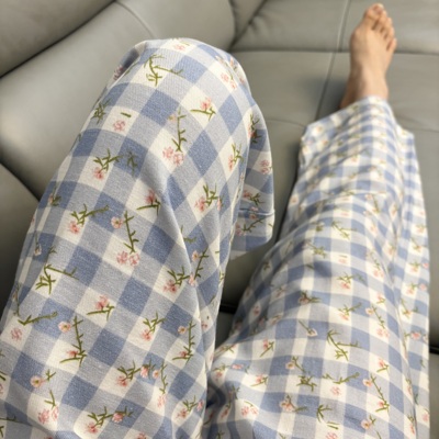 小个子孕妇八分裤纯棉磨毛妇睡裤纯棉月子裤加肥加大胖mm妹200斤3 — 2