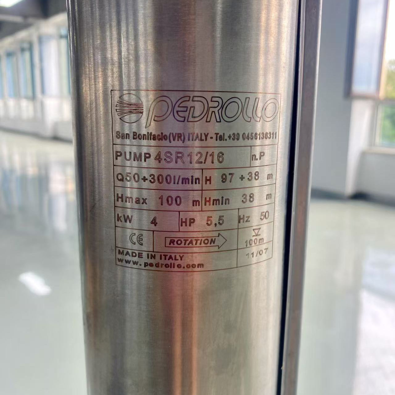 pedrollo意大利佩德罗4SR12/16深井泵不锈钢多级潜水泵喷泉循环泵