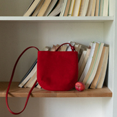 头层羊猄绒羊皮墩墩包简约复古斜挎包25秋冬新款 猴子家 霜序新裁