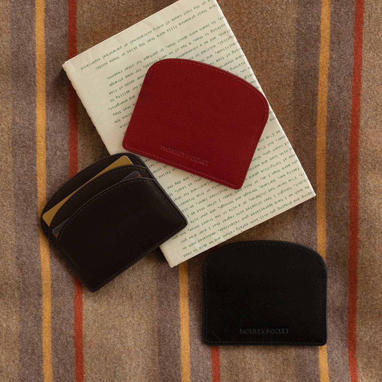 猴子家 &ldquo;方寸&rdquo;恰到好用的真皮小卡包 头层植鞣牛皮证件收纳包