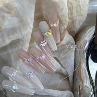 「「AiMTnails马姑娘家新品mini极光镀膜超闪透彩不规则尖底钻」
