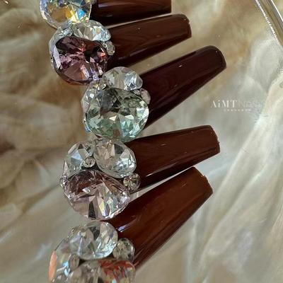 「「AiMTnails马姑娘家定制成品无底托版本东洲肥方钻球主钻10m」