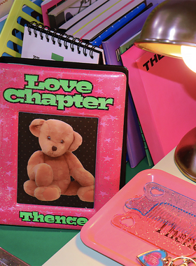 韩国thence 美式复古泰迪亮闪4x6寸3寸内页相册影集集收收纳本DIY