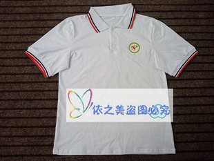 定制 洪江市芙蓉小学来图定制同款 短袖 t恤polo衫 白色大码