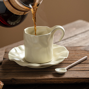 咖啡杯碟套装 设计款 高档精致陶瓷马克杯牛奶杯子创意水杯家居好物