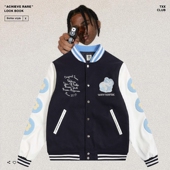 Vandythepink美式 高街刺绣夹棉外套朴宰范同款 男女宽松棒球服夹克