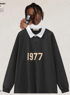 FEAR OF GOD复线ESSENTIALS高街FOG潮牌1977男女宽松翻领POLO卫衣