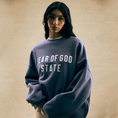 GOD FEAR ESSENTIALS高街FOG字母印花男女宽松摇粒绒圆领卫衣