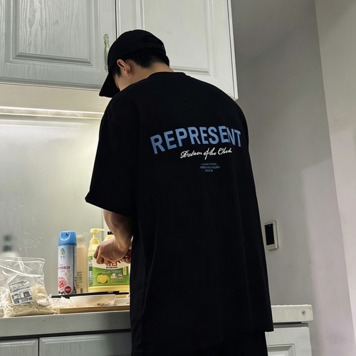 REPRESENT字母logo印花高街短袖